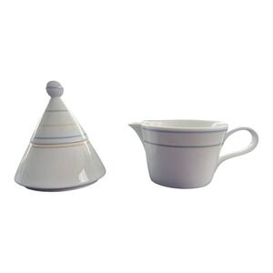 Vtg Y2K Studio Nova Best Circle Fine China Cream Sugar Set Post Modern Retro 80s